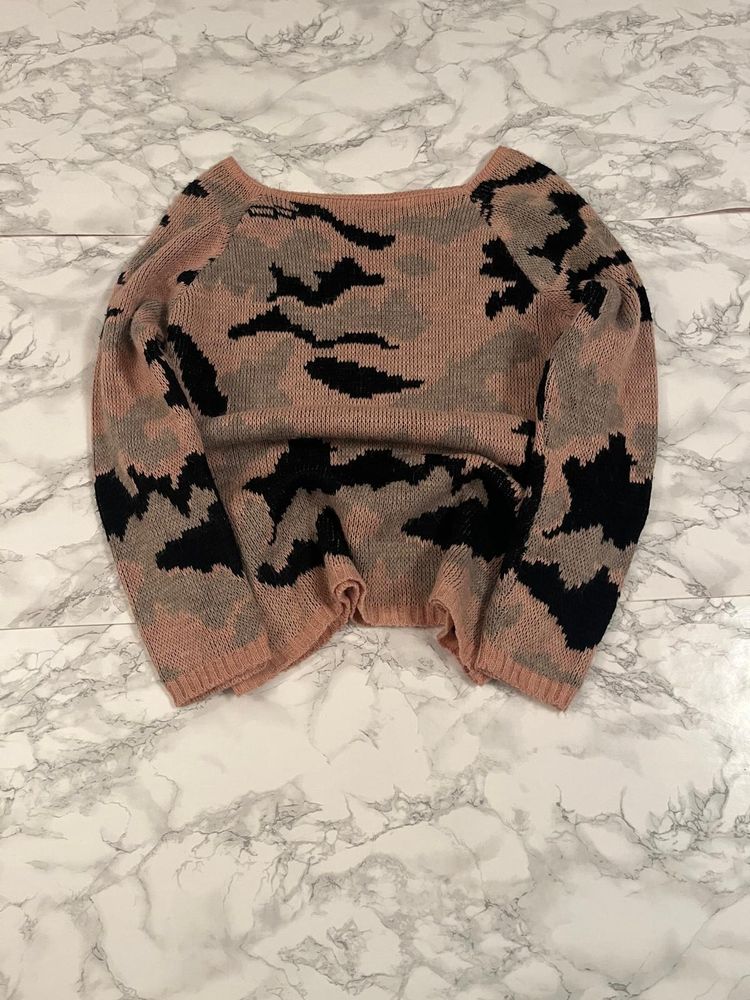 Camouflage Knit Sweater